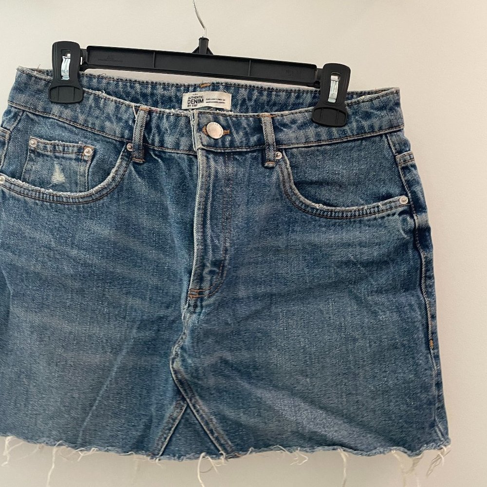 Denim mini skirt